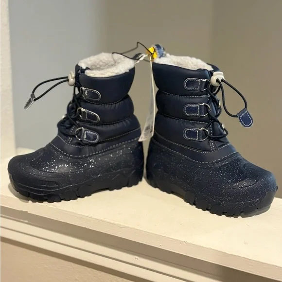 Member's Mark Snow Boot, Faux Fur-Lined, Easy On/Off Toggle Closure Kid Sz 11/12 - Picture 3 of 5